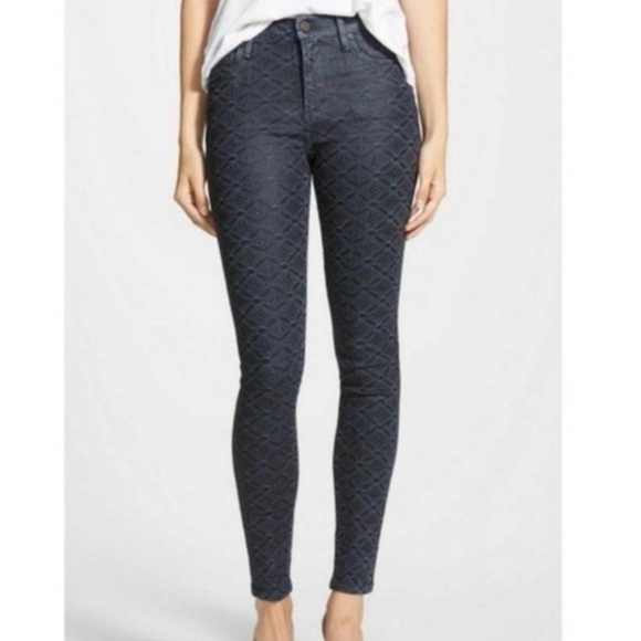 Citizens Of Humanity Denim - Citizens of Humanity Racer Skinny Jeans Shiny Coated Jacquard Womens Sz 27